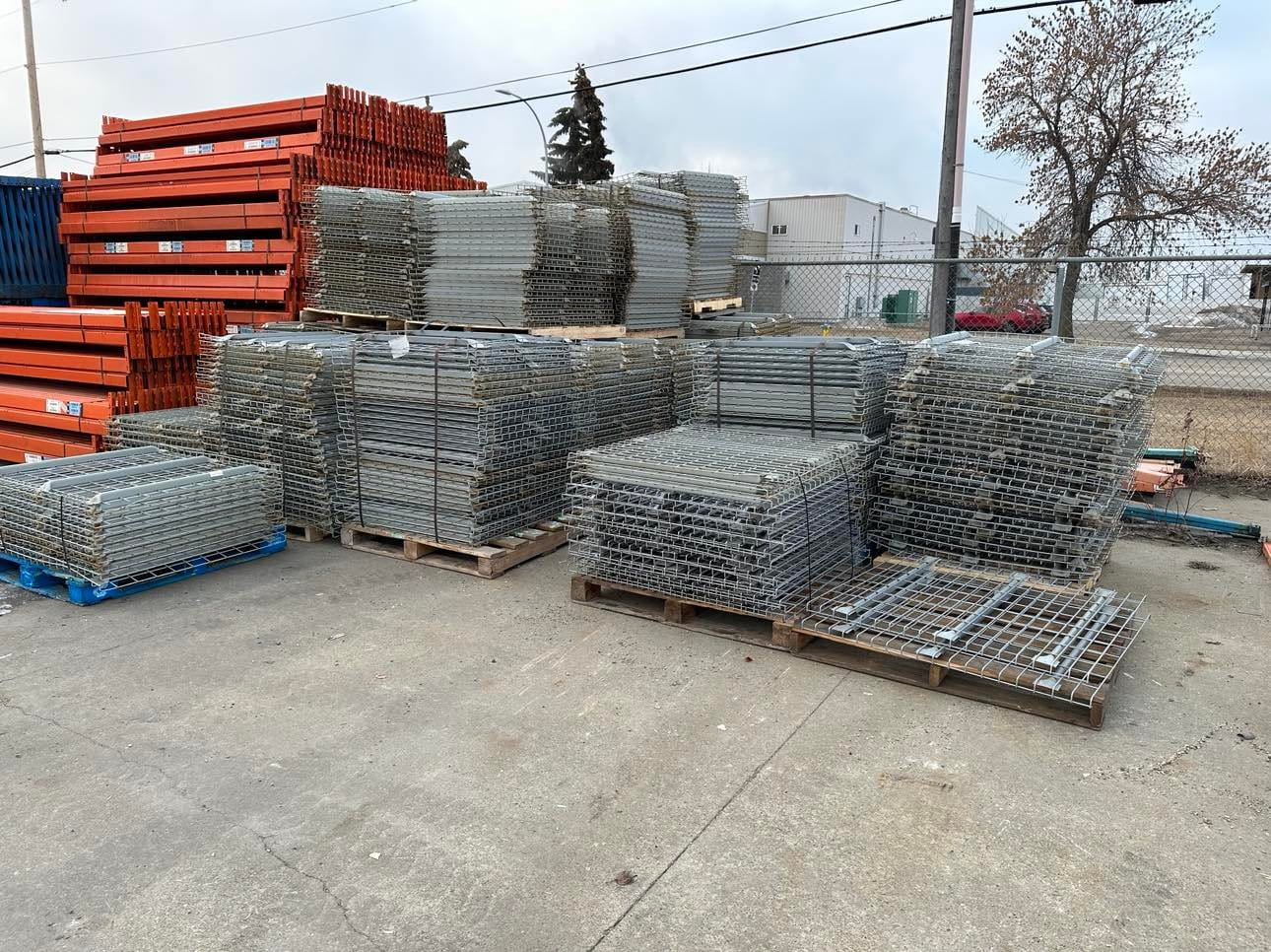 Used 42'' x 46'' Mesh Pallet Racking